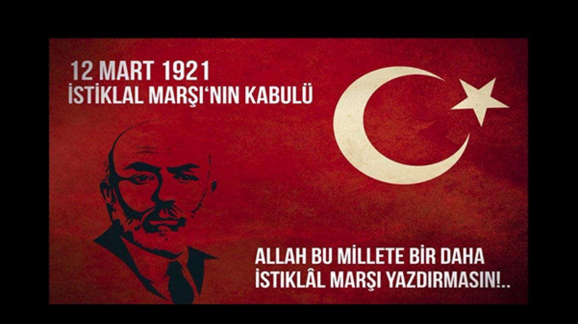 İSTİKLAL MARŞI' NIN KABULÜ MEHMET AKİF ERSOY' U ANMA VE MADALYA TÖRENİ